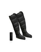 Bottes de pressothérapie Gamb'air et leur télécommande, sur fond blanc